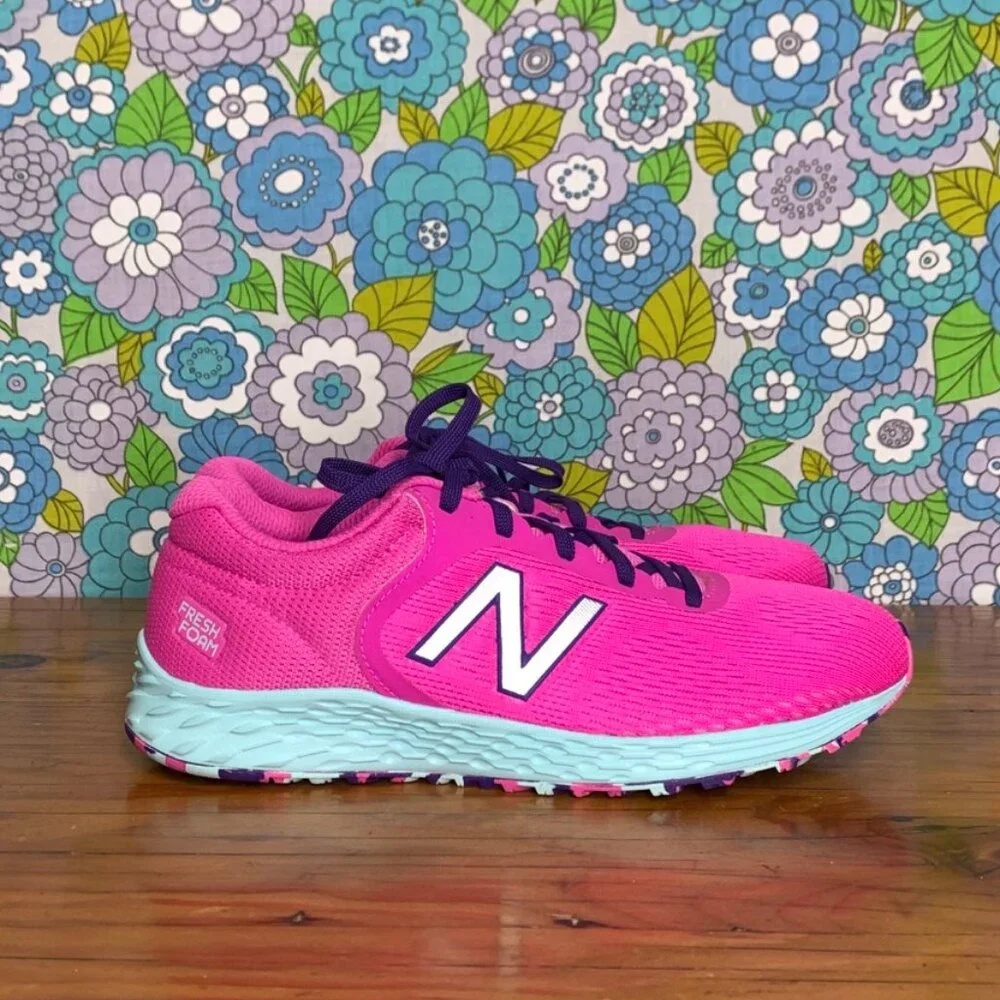 New Balance Kids Hot Pink and Purple Sneakers